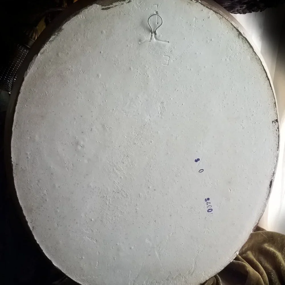 Vintage Alexander Backer Chalkware Greek/Roman Classical Cameo Large Wall Plaque - Picture 3 of 3